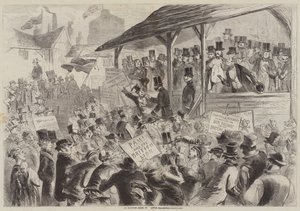 Uma cena de eleição em Little Pedlington